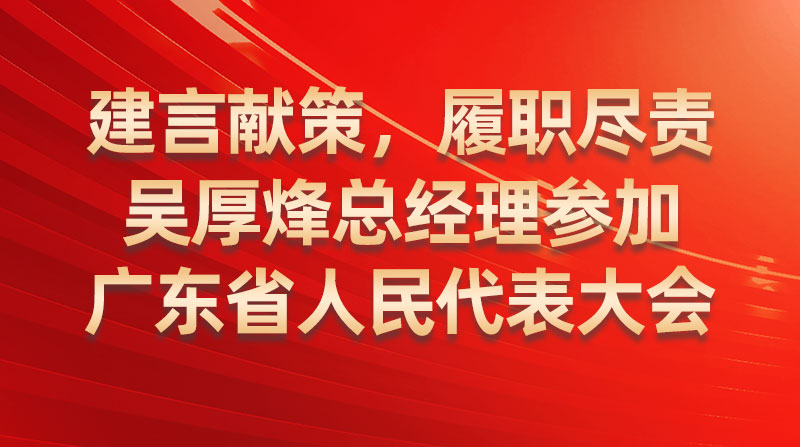 建言献策，履职尽责-吴厚烽总经理(lǐ)参加广东省人民(mín)代表大会